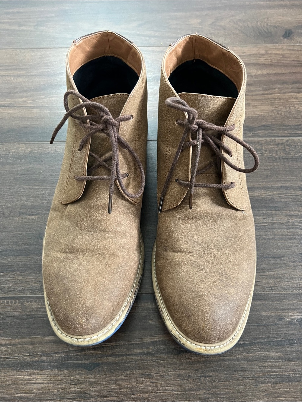 Steve Madden Tan Suede Chukka Boots - Lace-Up